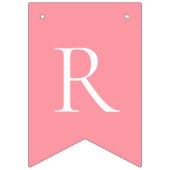 ピンクエレガントホワイトメリークリスマス バンティングフラッグ (第3の旗)