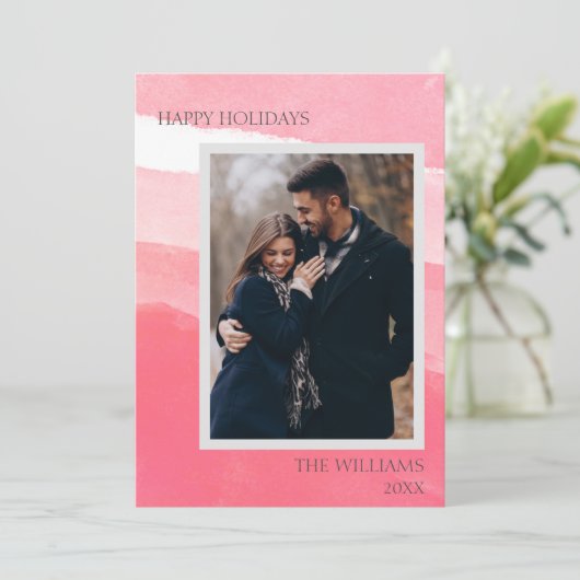 ピンクエレガントホワイト抽象芸術フォトハッピー休日 (スタンド正面)