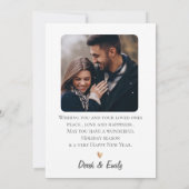 ピンクエレガントホワイト抽象芸術フォトハッピー休日 (裏面)