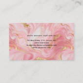 ピンクエレガントホワイト金ゴールドフラットロイヤリティカード ロイヤリティカード (裏面)