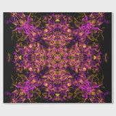 ピンクエレガントボホのレトロパターン ラッピングペーパー (フラット)