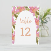 ピンクエレガントボホウォーター色フローラ 案内状 (スタンド正面)