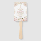 ピンクエレガントボホフローラバプテスムセット ハンドファン (正面)