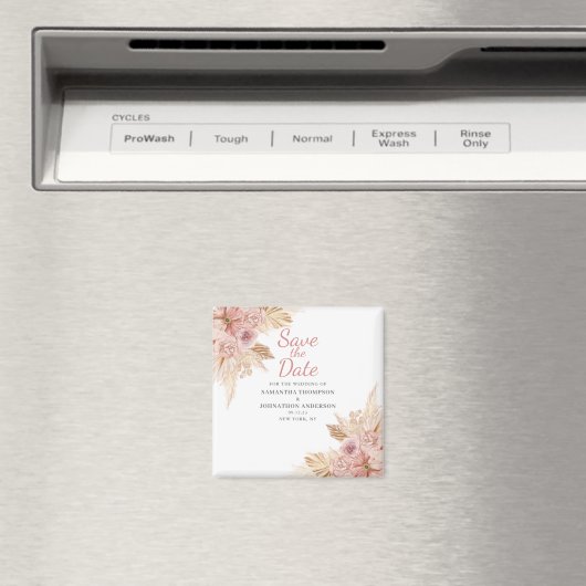 ピンクエレガントボホフローラ植物保存日 マグネット (インサイチュ (食洗機))