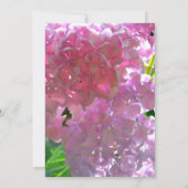 ピンクエレガントボホ花模様花ブライダルシャワー 招待状 (裏面)