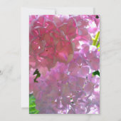 ピンクエレガントボホ花模様花ブライダルシャワー 招待状 (裏面)