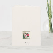 ピンクエレガントポインセティアスのクリスマスカード シーズンカード (裏面)