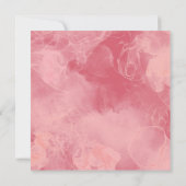 ピンクエレガントポインセティアスフローラクリスマスパーティー 招待状 (裏面)