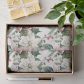 ピンクエレガントポインセティアス・クリスマス 薄葉紙 (ギフト)