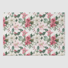 ピンクエレガントポインセティアス・クリスマス 薄葉紙
