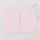 ピンクエレガントマグノリア水カラーブライダルシャワー シーズンポストカード (裏面)