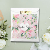 ピンクエレガントマグノリア水カラーブライダルシャワー フェイバーバッグ