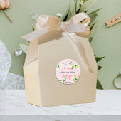 ピンクエレガントマグノリア水カラーブライダルシャワー ラウンドシール