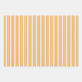 ピンクエレガントマスタードイエローフランスのチクストライプグ ラッピングペーパーシート (正面2)