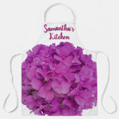 ピンクエレガントマゼンタフローラアジサイバラ エプロン (正面)