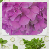 ピンクエレガントマゼンタフローラアジサイバラ キッチンタオル (折り畳み)