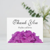ピンクエレガントマゼンタフローラアジサイバラ サンキューカード (スタンド正面)