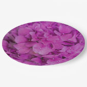 ピンクエレガントマゼンタフローラアジサイバラ ペーパープレート (アングル)