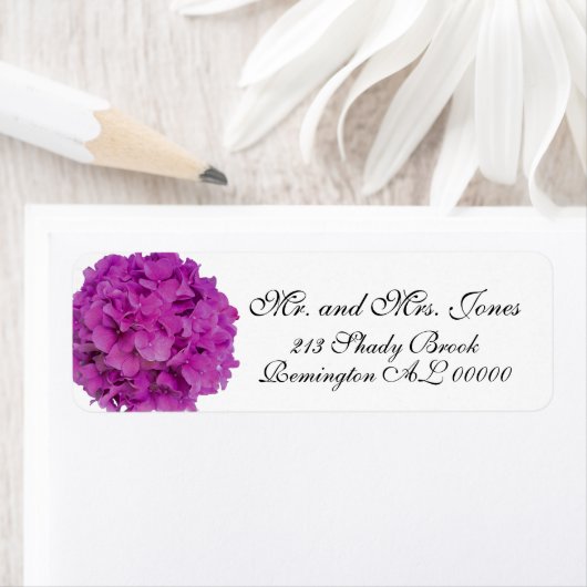 ピンクエレガントマゼンタフローラアジサイバラ ラベル (インサイチュ)