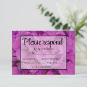 ピンクエレガントマゼンタフローラアジサイバラ 出欠カード (スタンド正面)