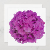 ピンクエレガントマゼンタフローラアジサイバラ 招待状 (正面/裏面)