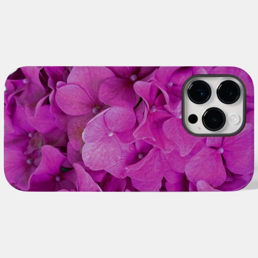 ピンクエレガントマゼンタフローラアジサイバラ Case-Mate iPhoneケース (裏面 (横))