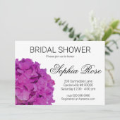 ピンクエレガントマゼンタフローラブライダルシャワー 招待状 (スタンド正面)