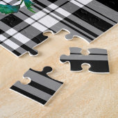 ピンクエレガントマゼンタ色花模様バラ ジグソーパズル (側面)