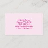 ピンクエレガントマニキュリストネイルアーティストネイルサロン 名刺 (裏面)