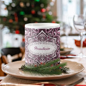 ピンクエレガントマンダラマグ コーヒーマグカップ