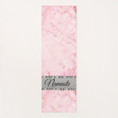 ピンクエレガントマーブルダイヤモンドきらきら光るナマステカスタム ヨガマット (正面)