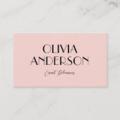 ピンクエレガントミニマリストボホシックモダン 名刺 (正面)