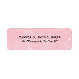 ピンクエレガントミニマルモダン主義の姓 ラベル