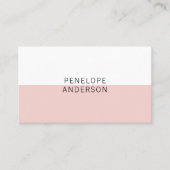 ピンクエレガントミニマルQRコードモダンボーガーリー 名刺 (正面)