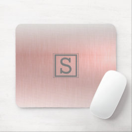 ピンクエレガントメタリックモノグラム釉薬 マウスパッド