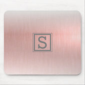 ピンクエレガントメタリックモノグラム釉薬 マウスパッド (正面)