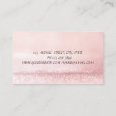 ピンクエレガントモダンの《写真》ぼけ味のラフェイクッシュ 名刺 (裏面)