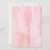 ピンクエレガントモダンウォーター色ガールファースト誕生日 招待状 (裏面)