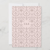 ピンクエレガントモダンクラシック 招待状 (裏面)