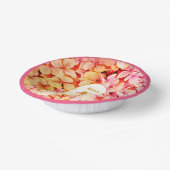 ピンクエレガントモダンスタイリッシュフローラ誕生会 ペーパーボウル (傾斜あり)