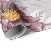 ピンクエレガントモダンフローラ包装紙 ラッピングペーパー (ロールコーナー)