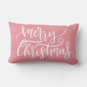 ピンクエレガントモダンメリークリスマス書道 ランバークッション (裏面)