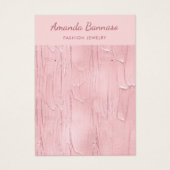 ピンクエレガントモダン色のジュエリーイヤリング表示カード (正面)