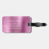 ピンクエレガントモノグラムの色 ラゲッジタグ (裏面横)