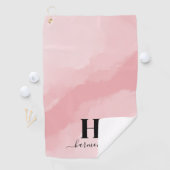 ピンクエレガントモノグラム ゴルフタオル (インサイチュ)