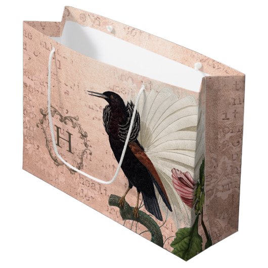 ピンクエレガントモノグラム ラージペーパーバッグ (正面アングル)