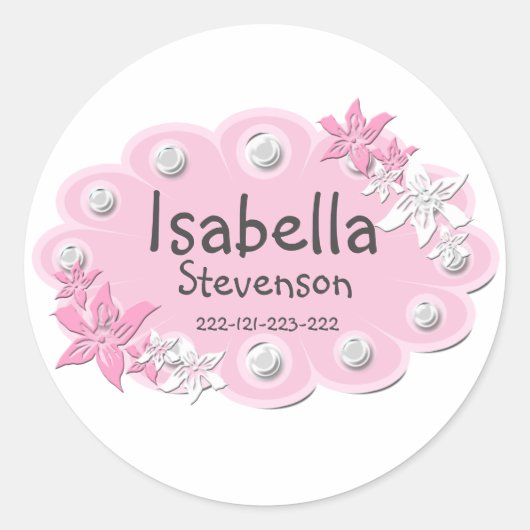 ピンクエレガントラベル ラウンドシール (正面)