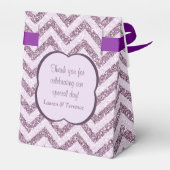 ピンクエレガントラベンダーフェイクグリッターシェブロン フェイバーボックス (裏面サイド)