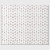 ピンクエレガントラベンダーフローラスイートピーウォータカラー ラッピングペーパー (フラット)