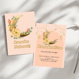 ピンクエレガントラマダンIftar招待 招待状